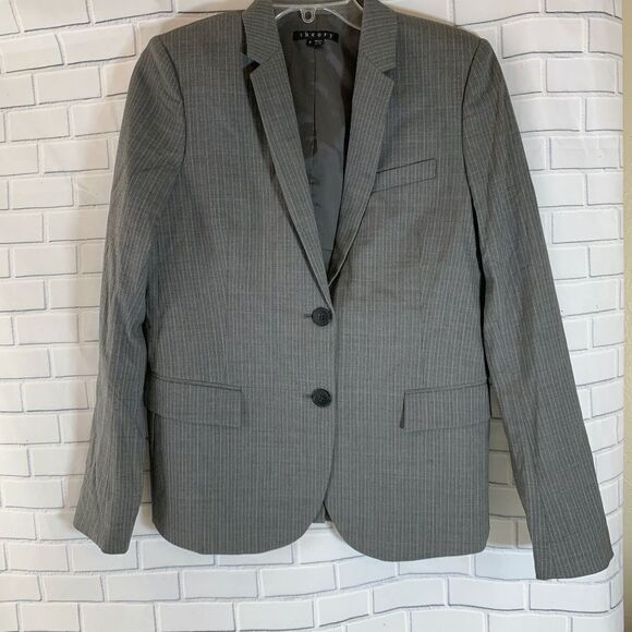 Theory Matelda North Hampton Striped Blazer Sz 8 - Picture 1 of 5
